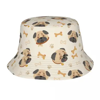 Унисекс Панама Френски Булдог Плажната шляпная облекло-Леки туристически рибарски шапки Сладък животни Испоти Подаръци за рожден Ден