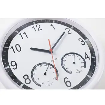 Часовници Стенни Модерни Безшумни 10-инчови термометри с дисплей зададено измерване на влажността на Стенни часовници и за домашна кухня